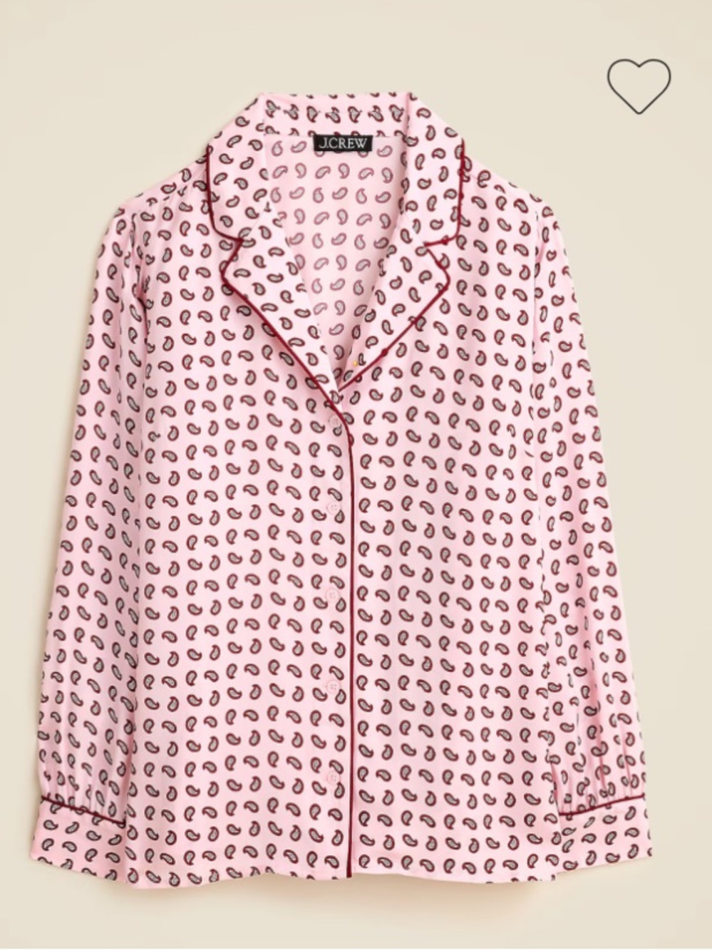 NWOT J Crew Drapey camp-collar shirt in paisley print